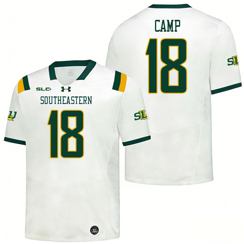 Southeastern Louisiana Lions #18 Carson Camp College Football Jerseys,Uniforms Stitched-White